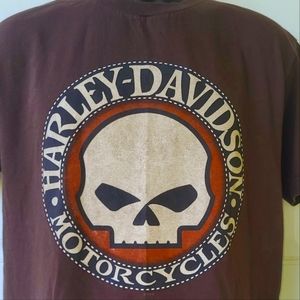 Men's Larger Harley-Davidson Tshirt, Brown